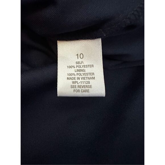 Luxe Carmen Marco Valvo fully lined blue teal sleeveless dress size 10 #40-1023 - Picture 8 of 9